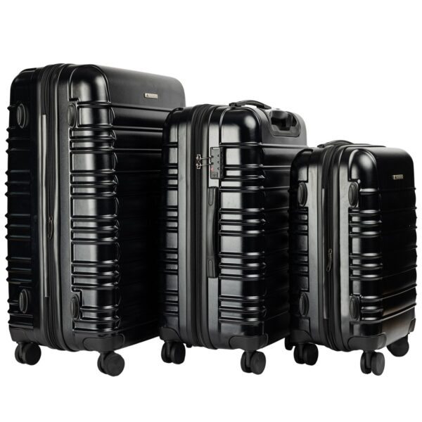 Fanno-3 Piece Hard Shell Luggage Set with TSA Lock and 360 Degree Wheels for Travel