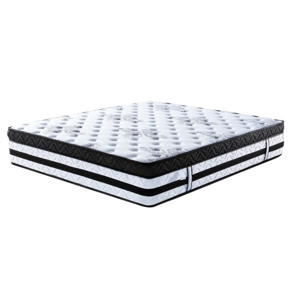 Fanno-Euro Top Queen Mattress 5 Zone Pocket Spring High Density Foam 34cm Comfort