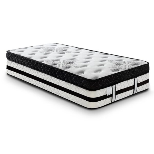 Fanno-Single Mattress Euro Top 5 Zone Pocket Spring Foam Hypoallergenic 34cm Bedding