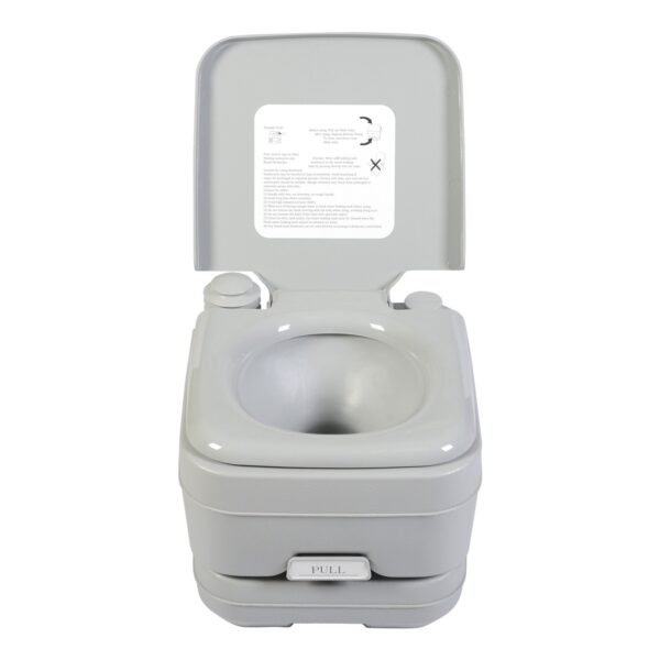 Fanno-Portable Toilet 10L for Camping Outdoor Use with Press Flush Pump and Drain Valve