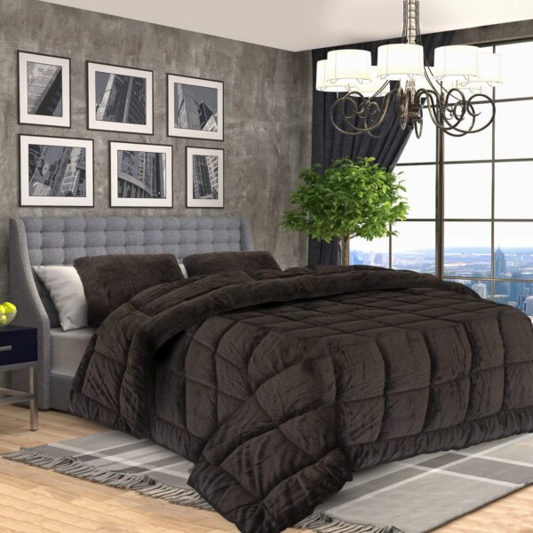 Fanno-Faux Mink Comforter Quilt Super King Soft Plush 600GSM Cozy Bedroom Essential