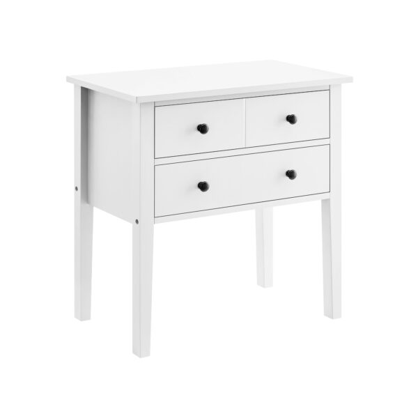 Fanno-High-Leg Bedside Table with Spacious Drawers and Modern Matte Finish