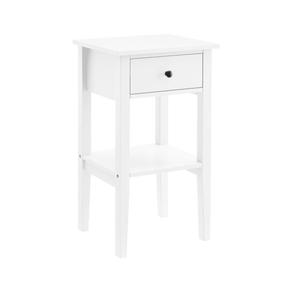 Fanno-High-Leg Bedside Table with Drawer and Open Shelf for Modern Bedroom Decor