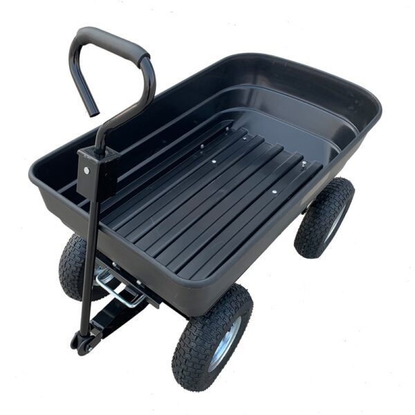 Fanno-Garden Dump Cart with 300kg Capacity and Quick-Release Tipping System