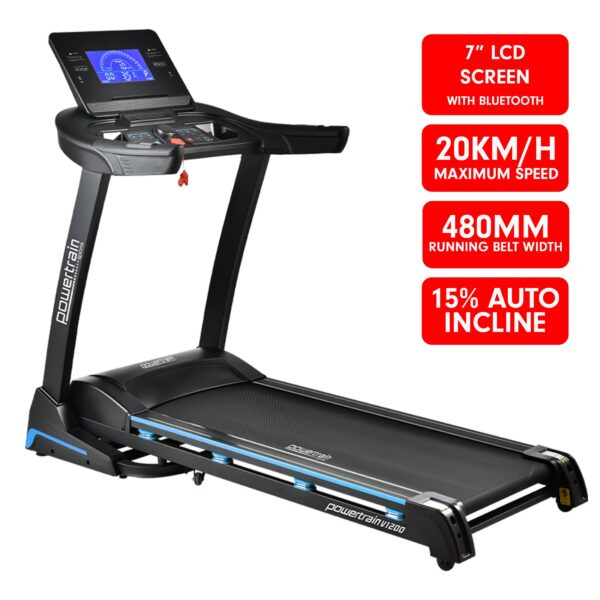 Fanno-V1200 Treadmill with Shock Absorption and 12 Workout Programs