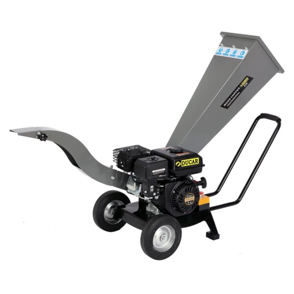 Fanno-Wood Chipper Shredder 212cc 7HP Compact Garden Mulcher for Branches and Leaves