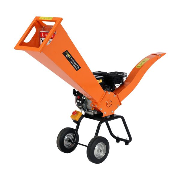 Fanno-Wood Chipper Shredder 212cc 7HP Compact Garden Mulcher for Branches and Leaves