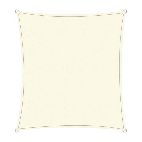 Fanno-Rectangle Shade Sail 4m x 6m Waterproof UV Blockout Cream Polyester Fabric