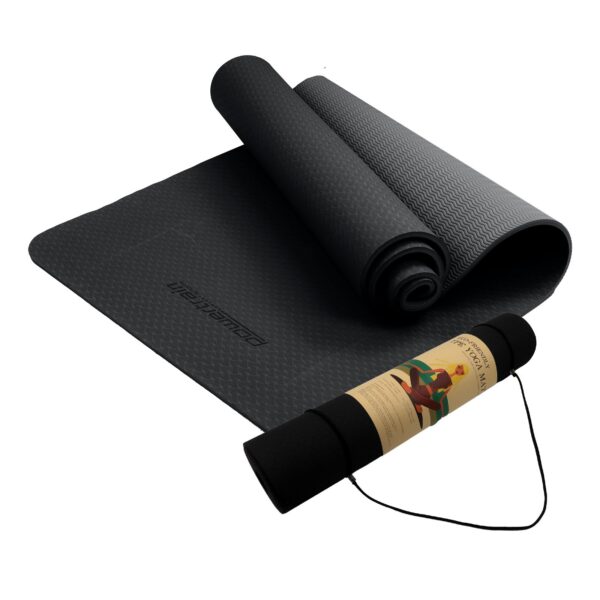 Fanno-Eco-Friendly TPE Yoga Mat 6mm Non-Slip with Carry Strap for Comfort and Durability