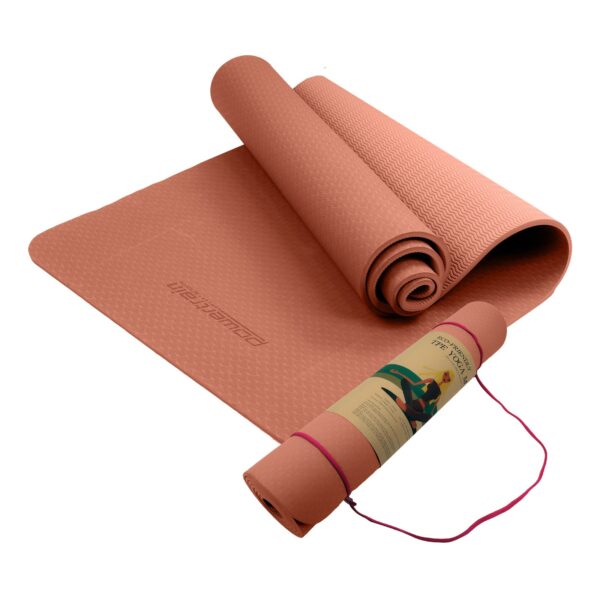 Fanno-Eco-Friendly TPE Yoga Mat 6mm Non-Slip with Carry Strap for Comfort and Durability