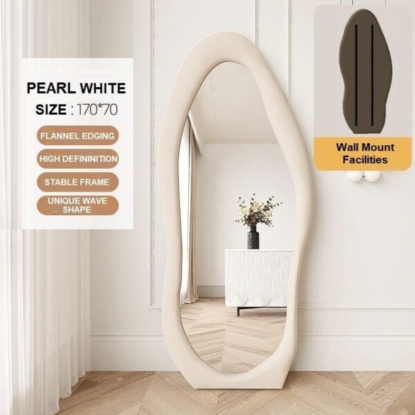 Fanno-Asymmetrical Maiden Floor Mirror 170cm Full Length Wavy Design Bedroom Decor