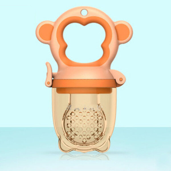 Fanno-Baby Food Fruit Feeder Pacifier Silicone Safe Teething Tool for Infants Brown