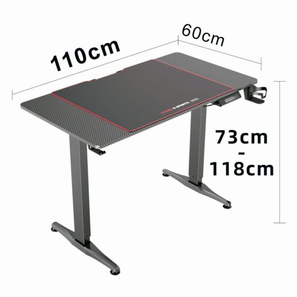 Fanno-Electric Height Adjustable Gaming Desk Sit Stand Ergonomic Home Office 1160 mm