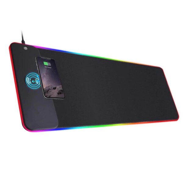 Fanno-RGB Wireless 15W Gaming Mouse Pad XXL 800x300mm with Adjustable LED Lighting