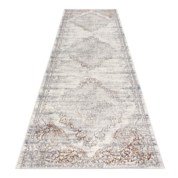 Fanno-Vintage Textured Area Rug Cream Rectangle Power Loomed for Living Room Dining Room