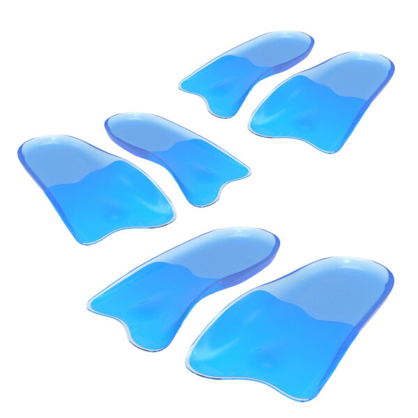 Fanno-Half Insoles Gel Arch Support Shoe Inserts 3-Size Combo for Foot Pain Relief