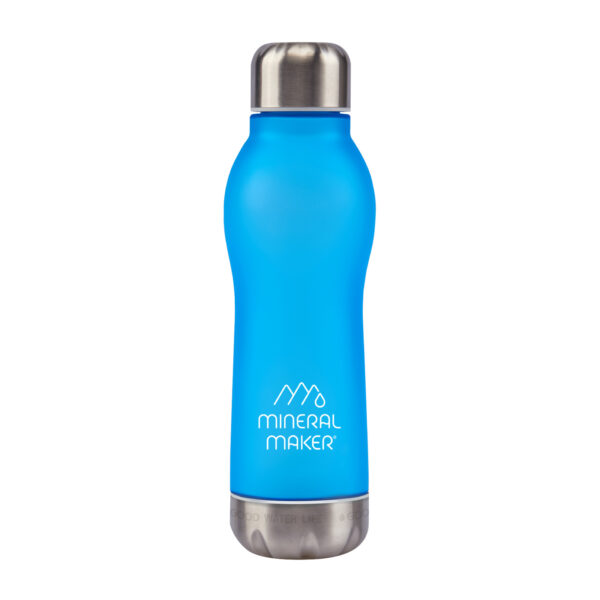 Fanno-Alkaline Filter Water Bottle with Mineral Stone Pouch for Enhanced Hydration Blue