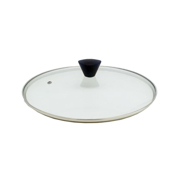 Fanno-28cm Glass Lid with Bakelite Handle Compatible with Frying Pans and Woks