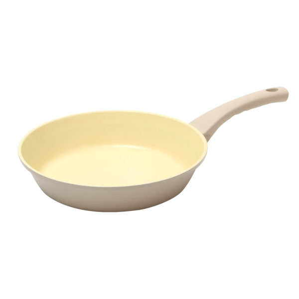 Fanno-28cm Non-Stick Ceramic Frying Pan for Induction Electric Gas Cooking Beige