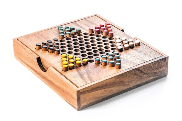 Fanno-Chinese Checkers - wooden board game  strategy game  game for adults  game