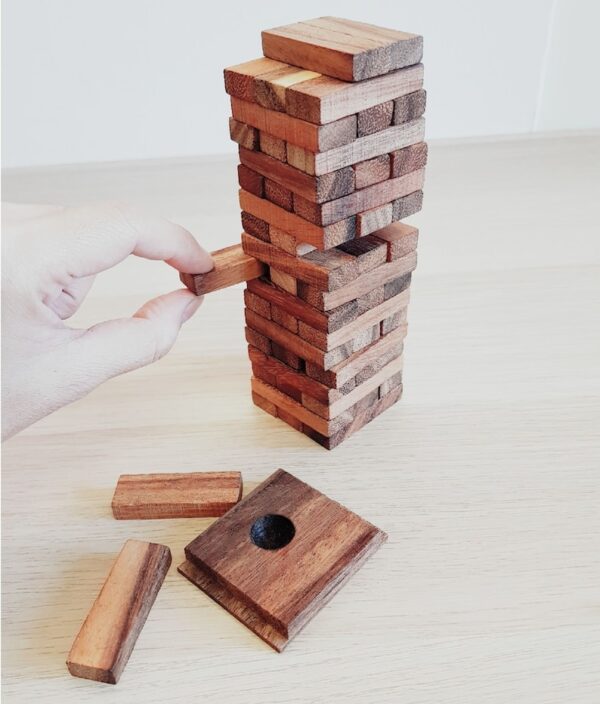 Fanno-Stacking blocks wood balance game handmade stacking Fun Board Games Kids Ages 4 to Adults