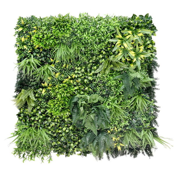 Fanno-Artificial Plant Wall Grass Panel 1X1M Vertical Garden Foliage Tile for Privacy