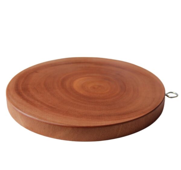 Fanno-Natural Hardwood Round Chopping Board Hygienic Kitchen Cutting Board 29.6cm