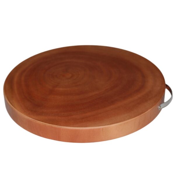 Fanno-Natural Hardwood Round Chopping Board Hygienic Kitchen Cutting Board 39cm