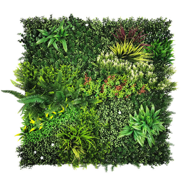 Fanno-Artificial Plant Wall Décor Grass Panels Vertical Garden Tile Fence 5 SQM 1X1M Green