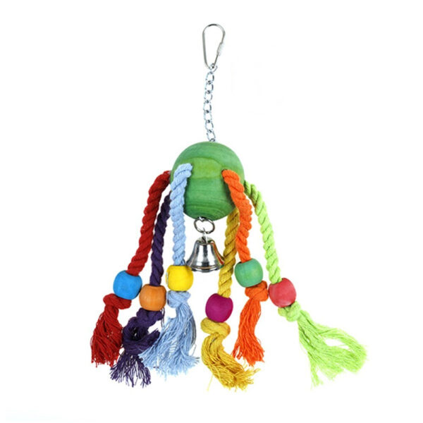 Fanno-Wood Small Hanging Swing Bird Toy Set for Parrots Parakeets Cockatiels Budgies