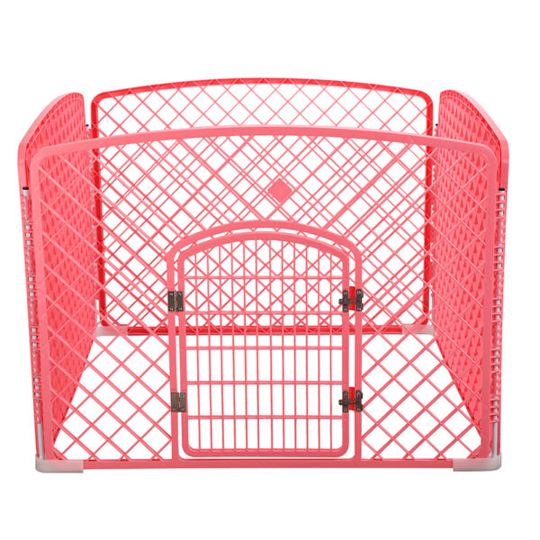 Fanno-4 Panel Plastic Pet Pen Foldable Dog Fence Enclosure with Gate for Indoor Outdoor Use