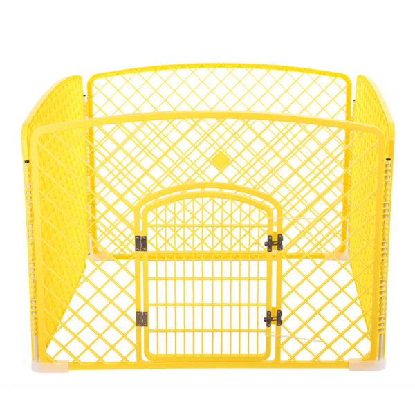 Fanno-4 Panel Plastic Pet Pen Indoor Outdoor Playpen for Puppies Kittens Small Pets