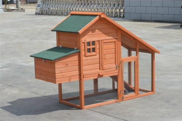 Fanno-Large Chicken Coop Rabbit Hutch Ferret Cage Hen House for Small Animals