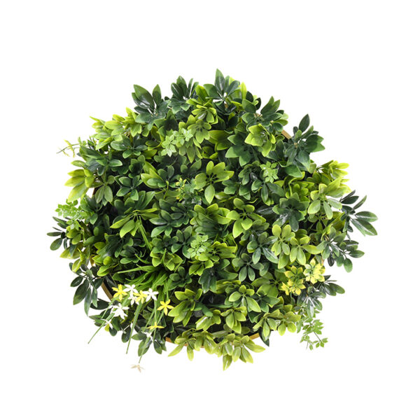 Fanno-Artificial Green Wall Plant Panel 50cm UV Resistant Daffodil Disc Garden Art