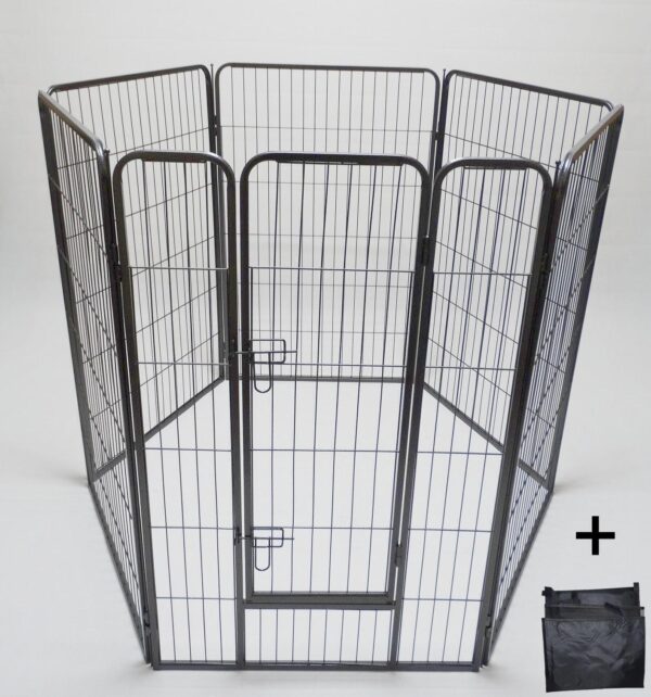 Fanno-6 Panel 120 cm Heavy Duty Pet Dog Cat Rabbit Playpen Fence With Cover