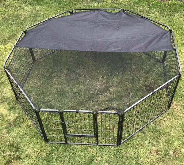 Fanno-Heavy Duty 8 Panel Pet Dog Playpen Exercise Fence with Cover for Indoor Outdoor Use