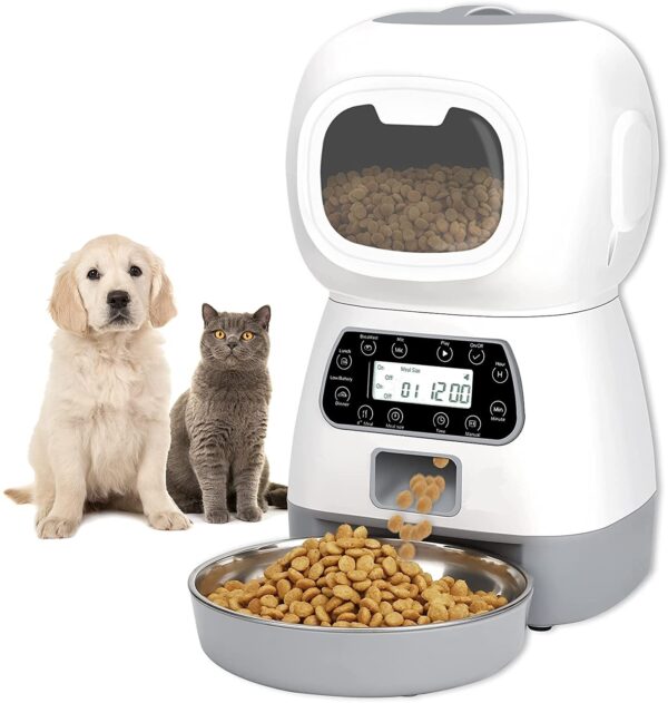 Fanno-Automatic Digital Pet Feeder 3.5L Programmable Dog Cat Food Dispenser Bowl