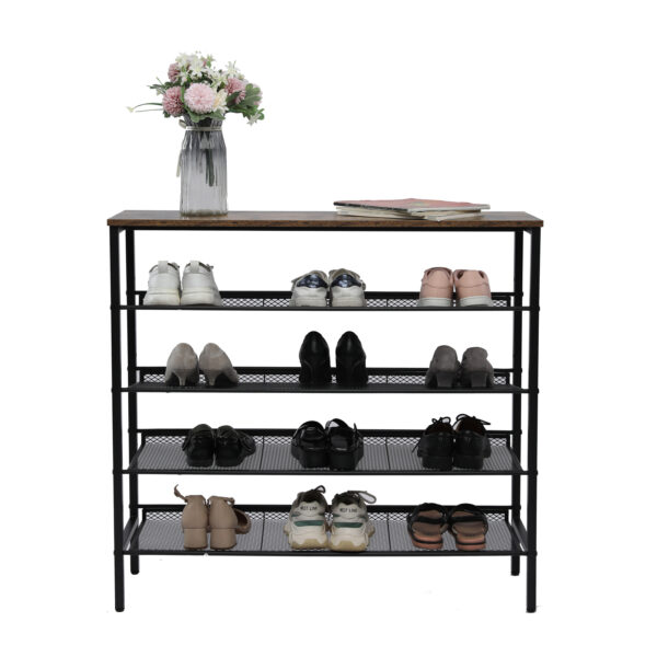 Fanno-5-Tier Large Shoe Rack Shelf Stand Adjustable Storage Organizer for Home Entryway