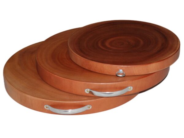 Fanno-Natural Hardwood Round Chopping Board Set Hygienic Kitchen Cutting Boards 3 Sizes