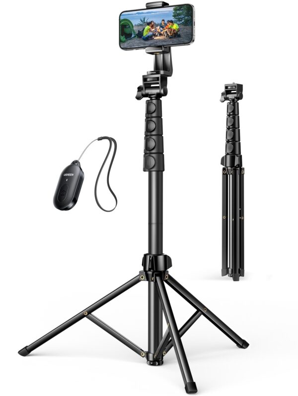 Fanno-15609 Cell Phone Selfie Stick Tripod 1.7m with Bluetooth Remote