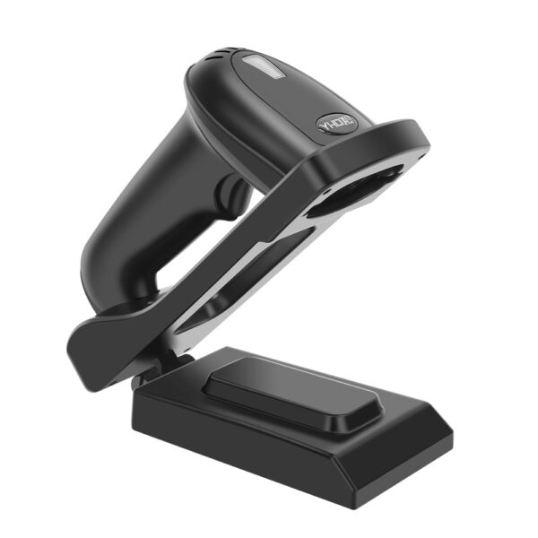 Fanno-Wireless Bluetooth 2D Barcode Scanner with Stand for iOS Android Windows Devices