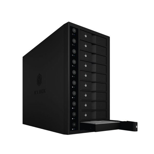 Fanno-10-Bay Hard Drive Enclosure USB 3.1 Gen 2 Type-C with HotSwap and Cooling Fans