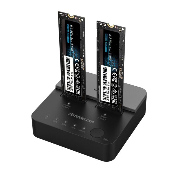 Fanno-SD550v2 USB 3.2 Gen2x2 to Dual Bay NVMe M.2 SSD Docking Station Duplicator Offline Clone