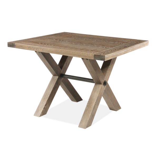 Fanno-Square Lamp Table in Natural Wash Eco-Friendly Elm Veneer and MDF Fully Assembled