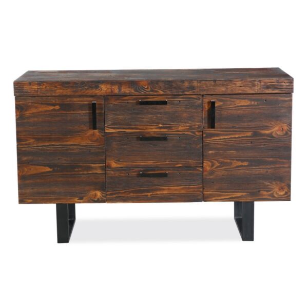 Fanno-Buffet Table Cabinet Solid Pine Wood 3 Drawers 2 Doors Contemporary Design