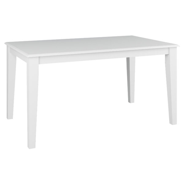 Fanno-Hampton  6-Seater Dining Table Solid Acacia Wood White Easy Assembly