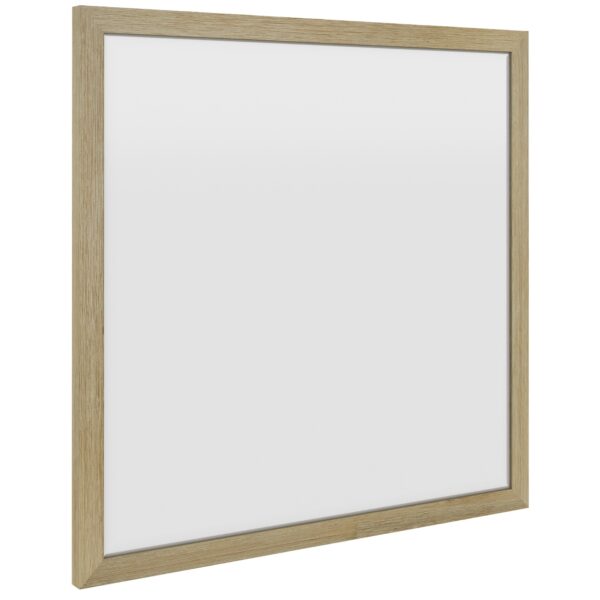 Fanno-Contemporary Wooden Frame Mirror for Bedroom Dresser Solid Acacia Brushed Smoke Finish