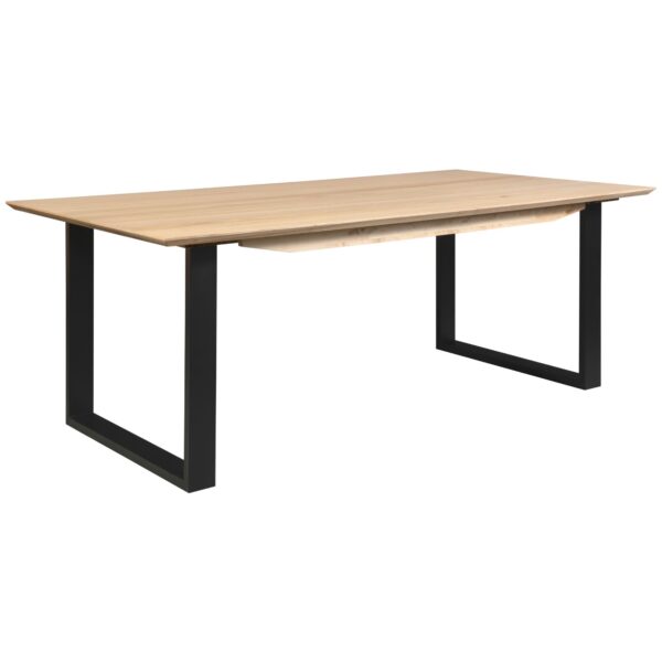 Fanno-8-Seater Modern Dining Table Solid Messmate Timber Black Metal Legs Natural Finish