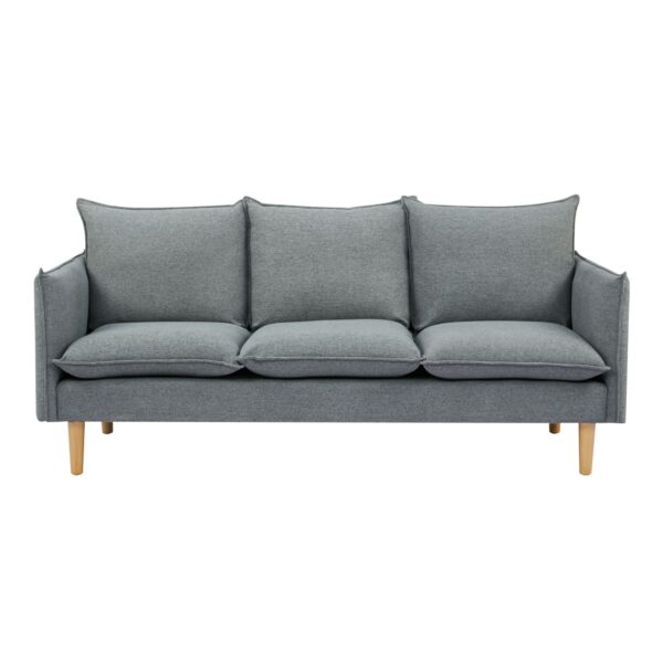 Fanno-3 Seater Sofa Dark Grey Scandinavian  Plush Upholstery Easy Assembly