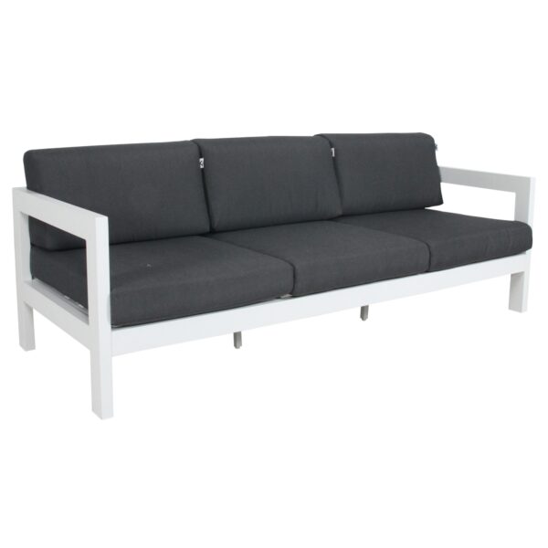 Fanno-3-Seater Outdoor Sofa with Aluminium Frame Weatherproof Cushions Coastal